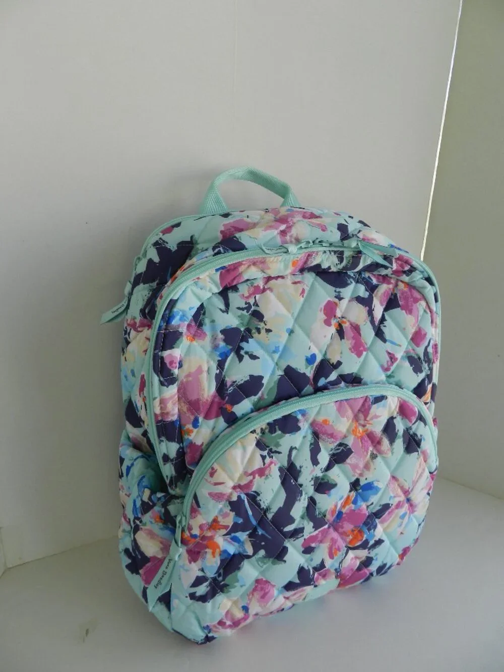 Vera Bradley Essential LARGE Backpack Laptop Backpack in Sage